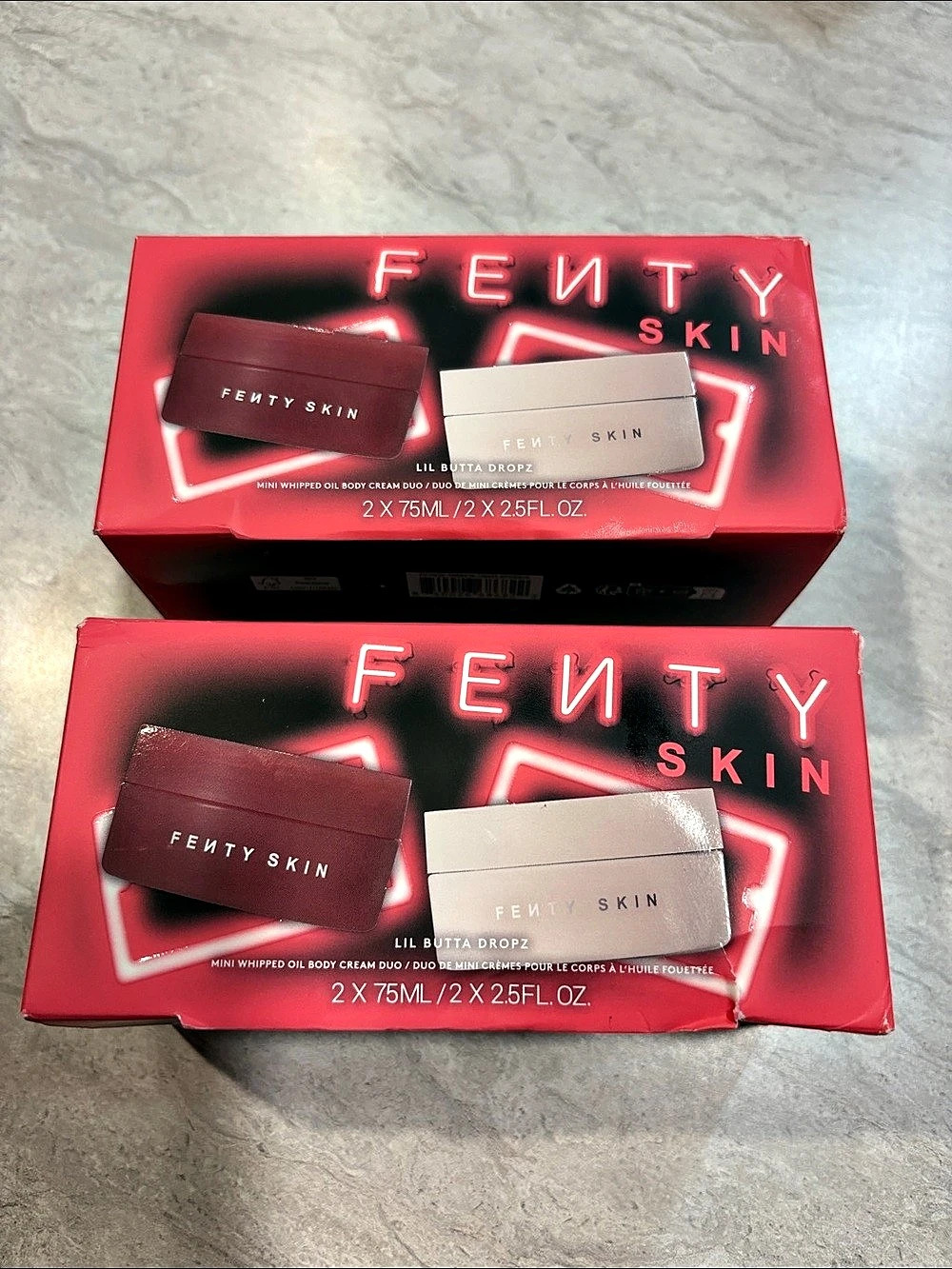 Fenty Skin Lil Butta Dropz Mini Whipped Oil Body Cream Duo Body Cream Duo Red &